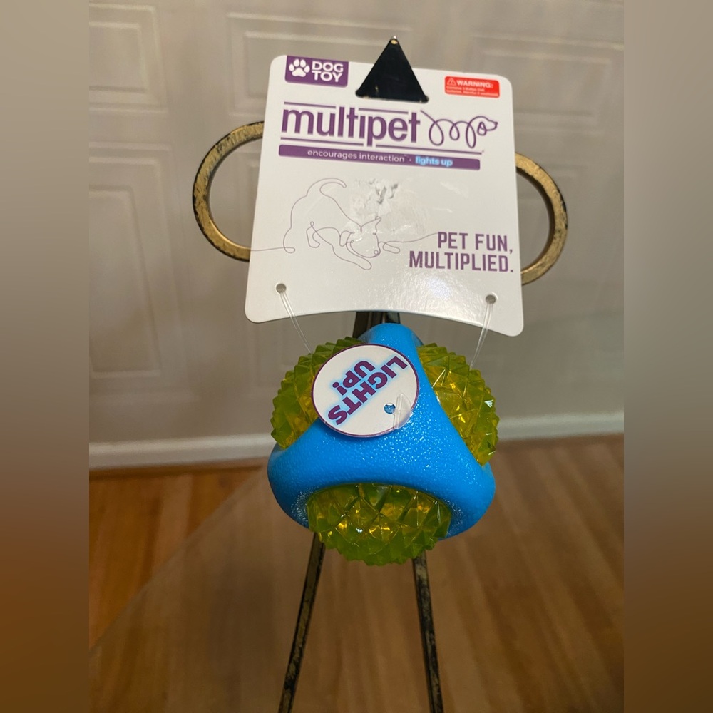 Multipet Ruff Enuff Diamond Light Up Ball Toy for Dogs
